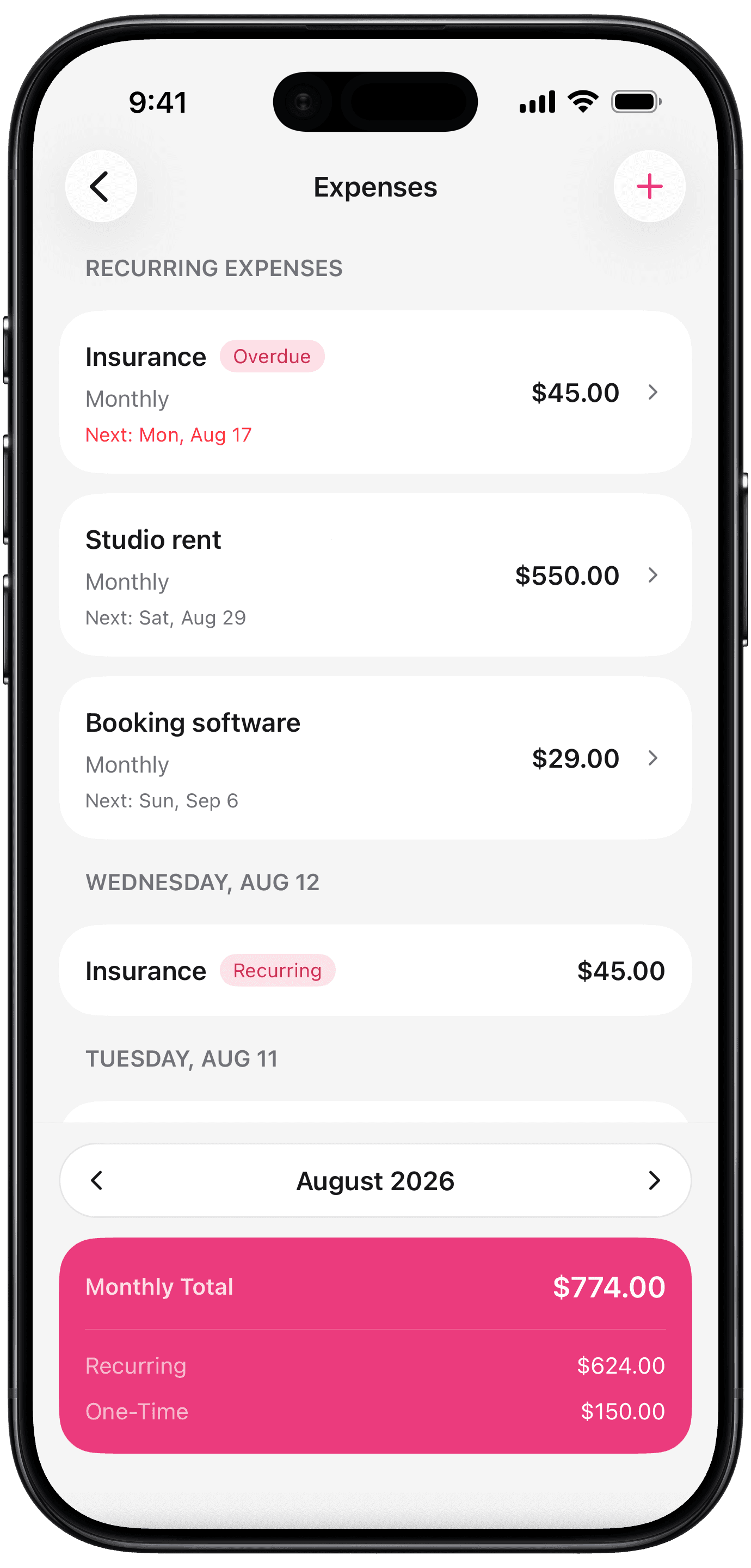 Payment reminders in the iBeauty app