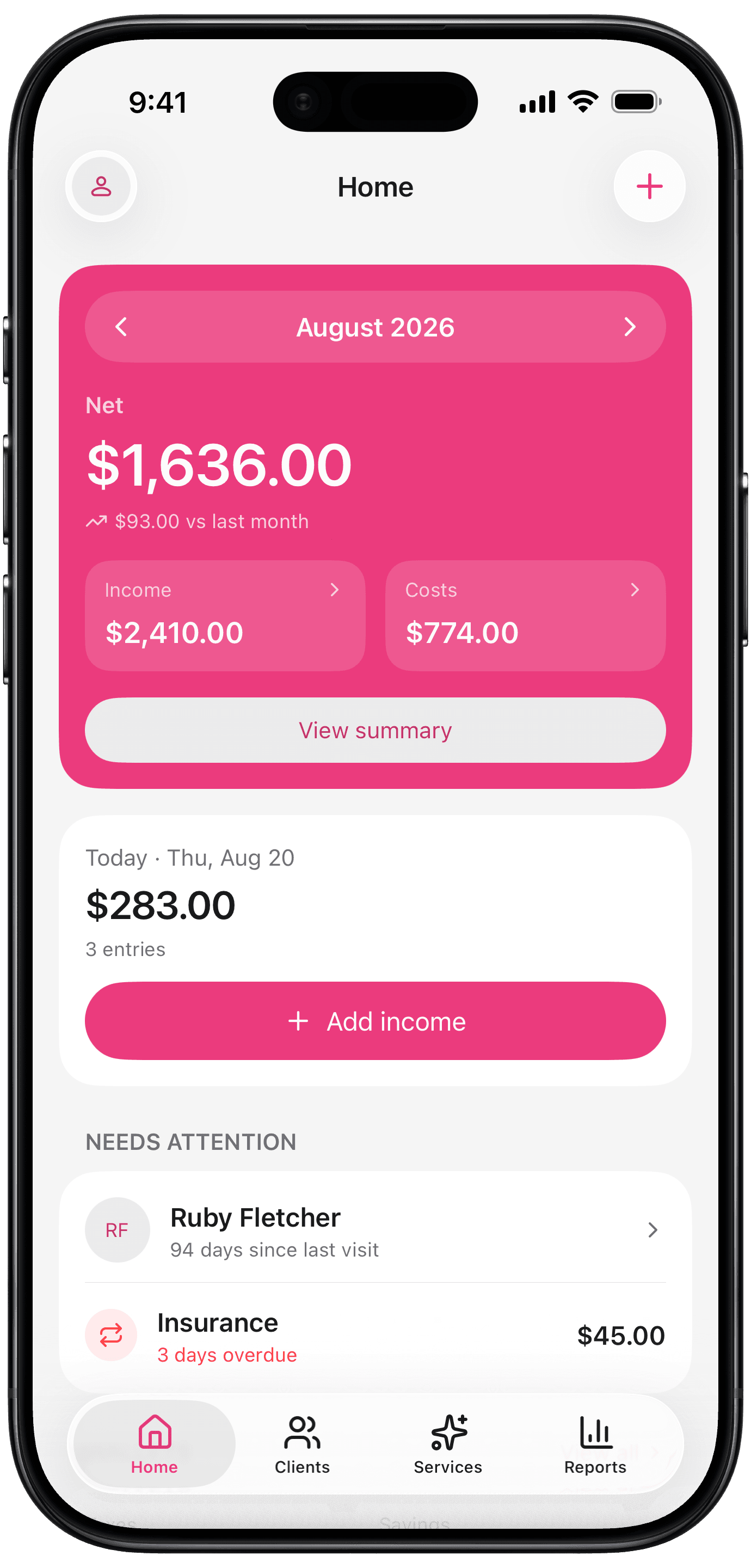 The Home screen in the iBeauty app